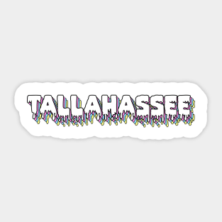 Tallahassee Retro Drippy Sticker